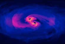 Фото - Астрономам удалось зафиксировать исключительный вид столкновения черных дыр