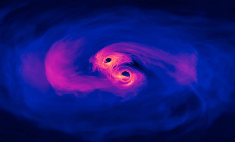 Фото - Астрономам удалось зафиксировать исключительный вид столкновения черных дыр